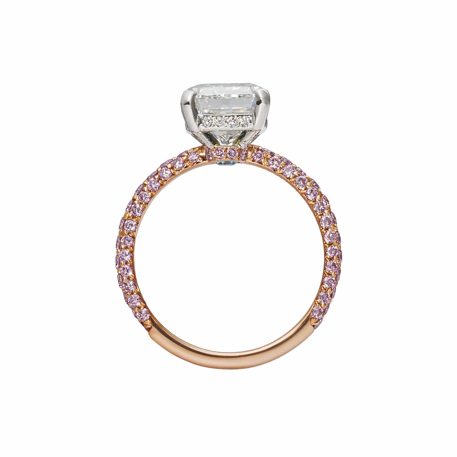Diamond & Aquamarine Eternity Ring 3029767 RAD 3.01cts ii (NS) Diamond & Aquamarine Eternity Ring 3029767 RAD 3.01cts ii (NS)