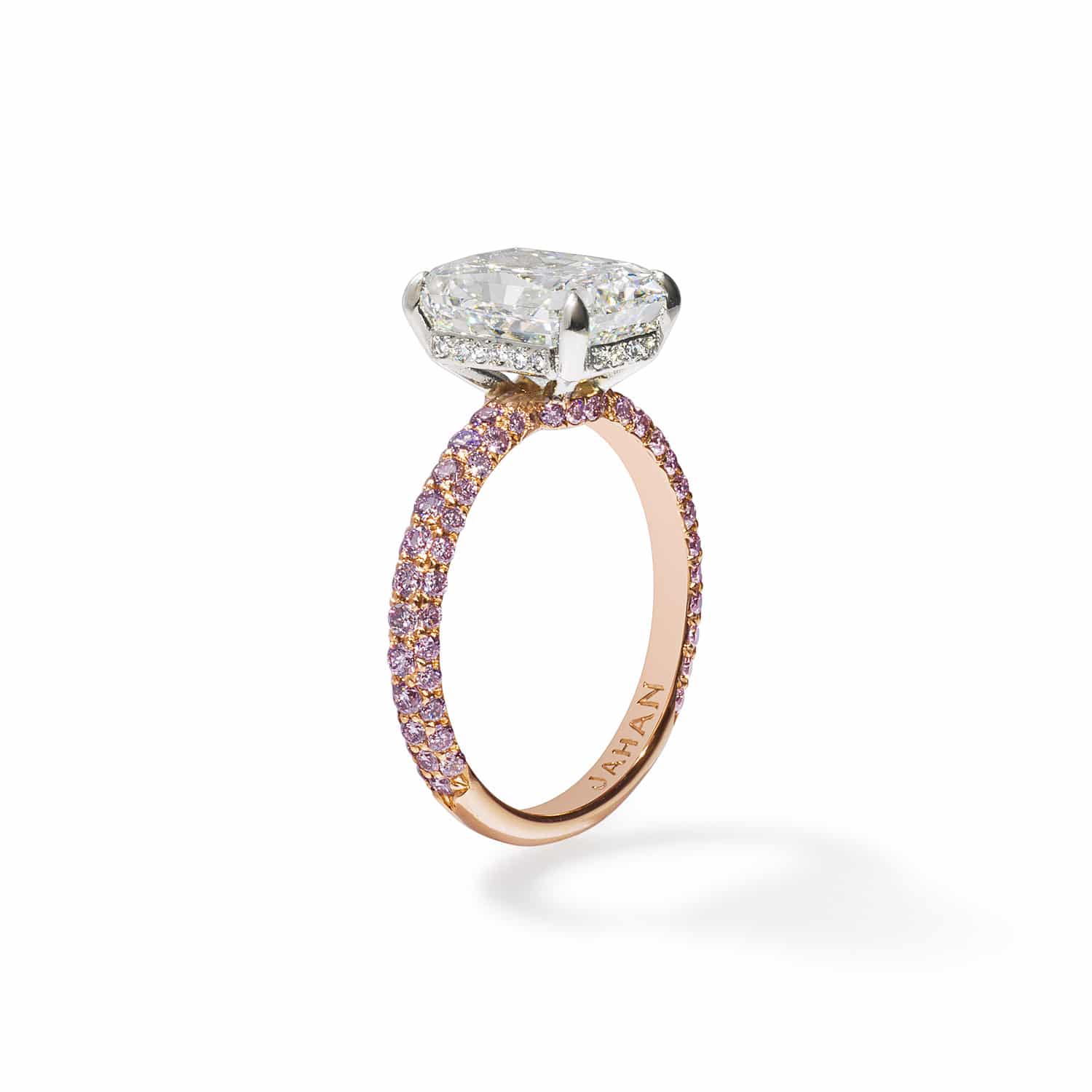 Diamond & Aquamarine Eternity Ring 3029767 RAD 3.01cts iii Diamond & Aquamarine Eternity Ring 3029767 RAD 3.01cts iii