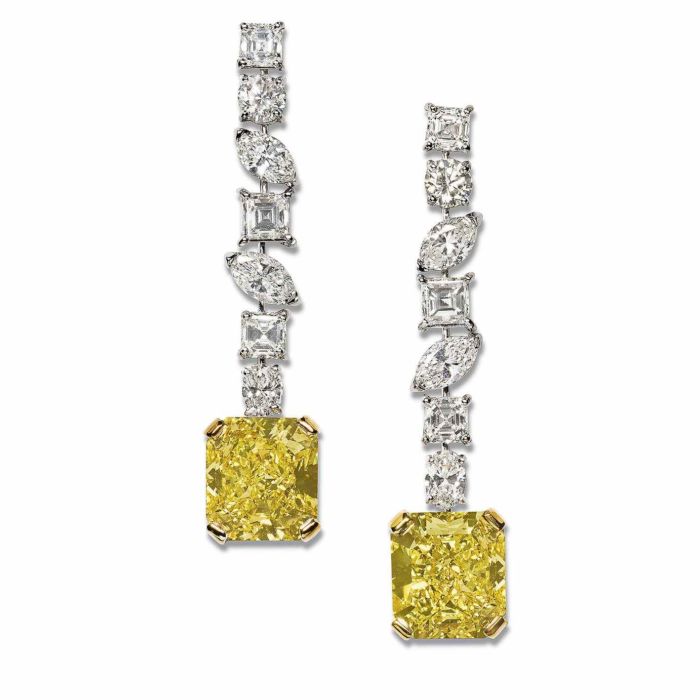 3023624 Yellow Diamond Earrings RAD 3