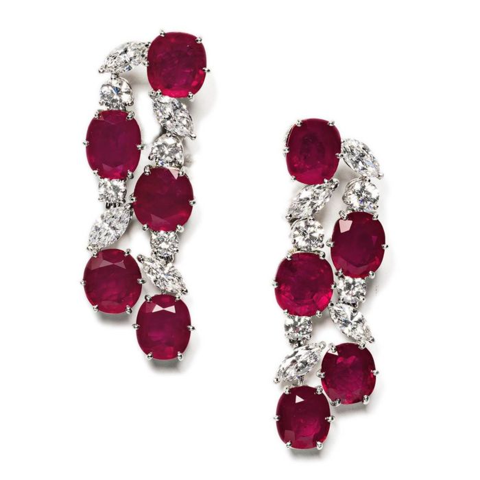 3023806 Ruby Earrings OVL