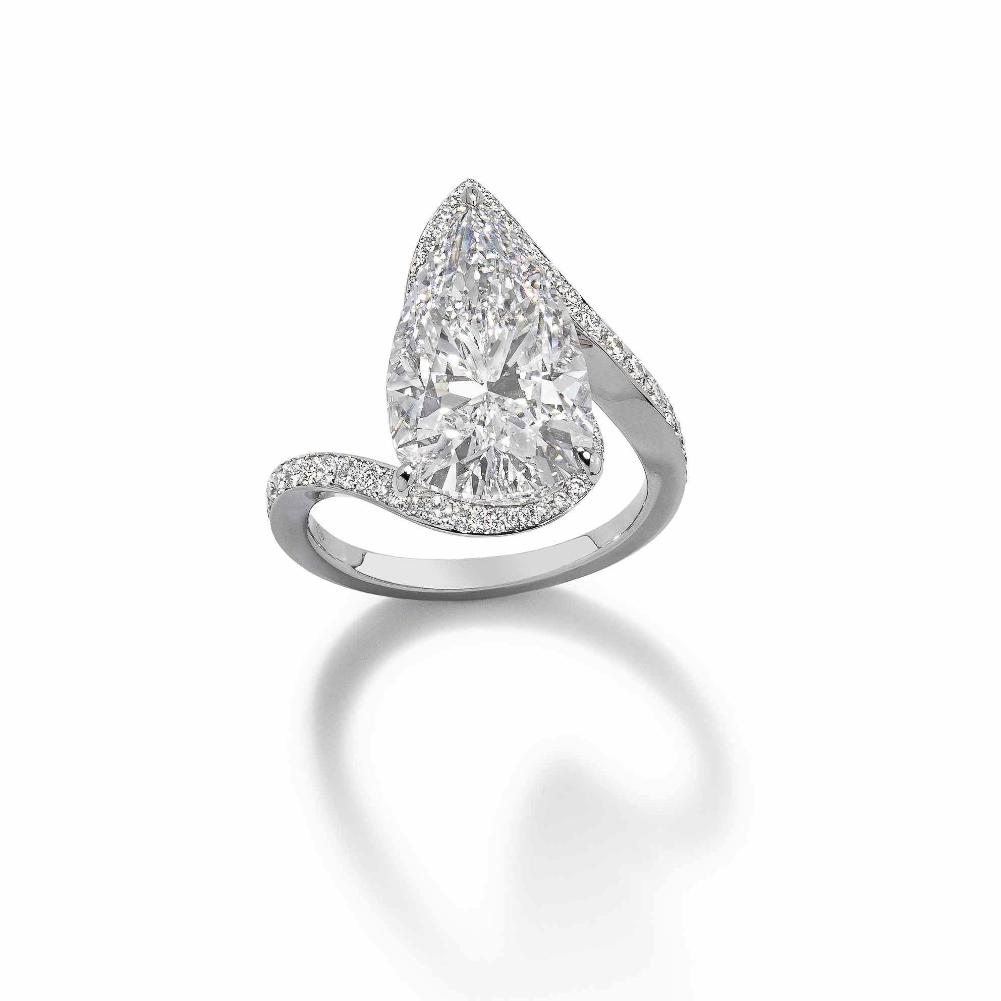 Pear Shape Diamond Engagement Ring - Jahan Jewellery