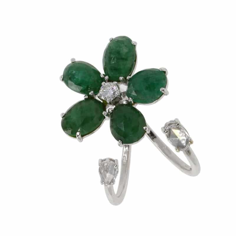 Emerald Primrose Ring