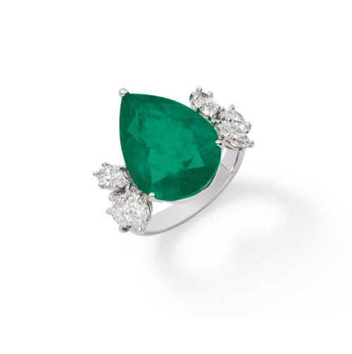 Emerald and Diamond ring by Jahan Geneve