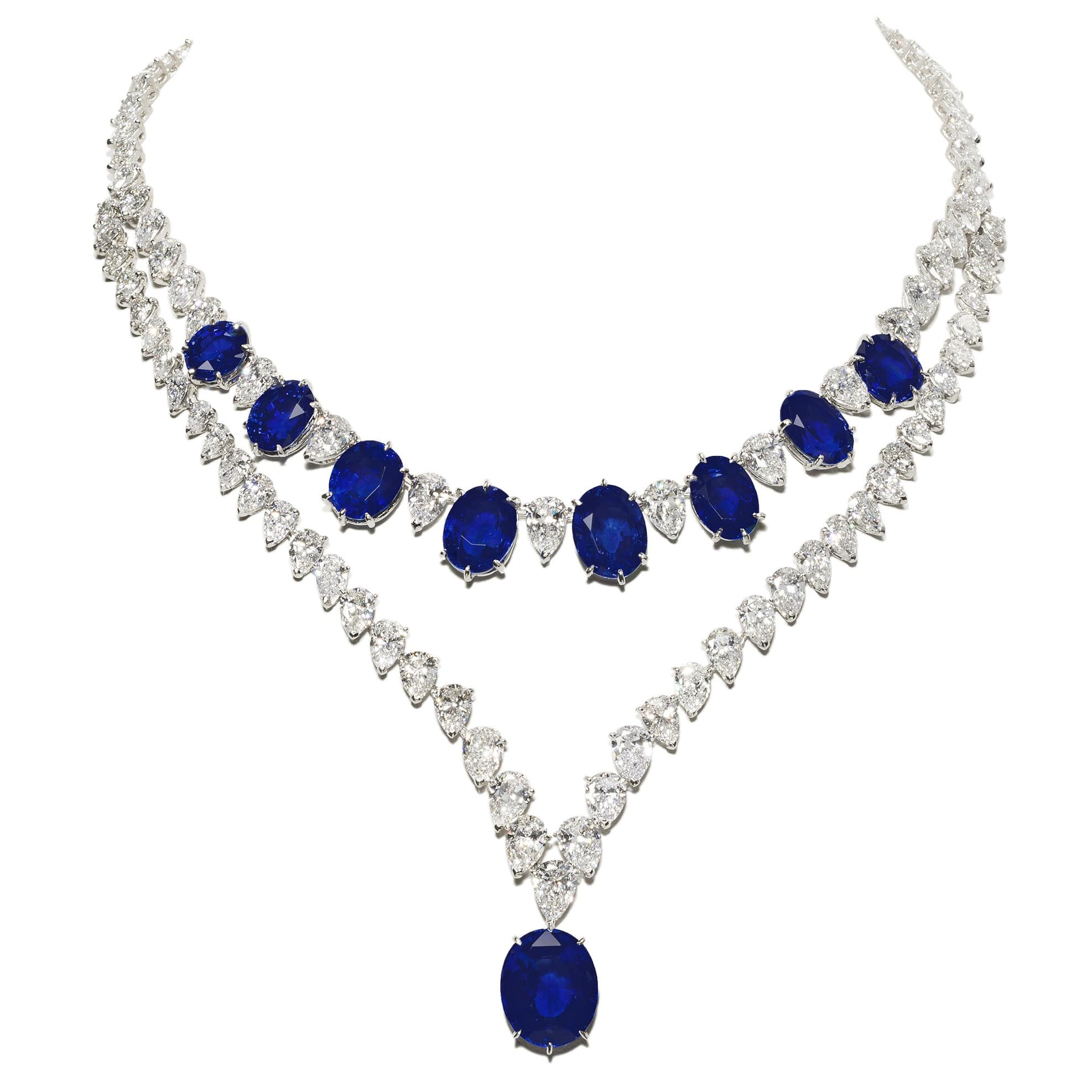 Sapphire and Diamond Necklace Jahan Jewellery