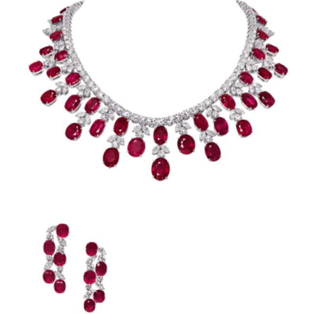 Ruby and Diamond Set Natural Ruby and Diamond - Jahan Jewellery