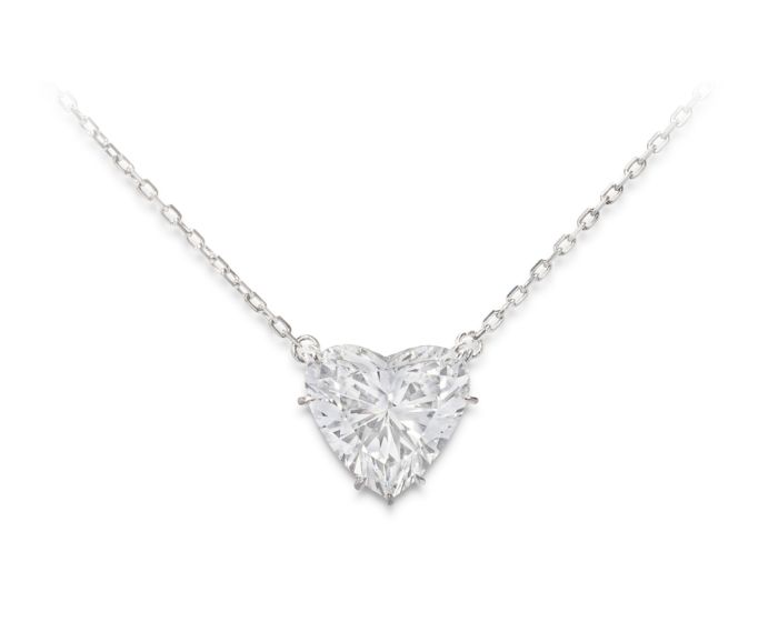 Buy Heart-shape Diamond Necklace / 14k Solitaire Heart Diamond Pendant /  14k Gold Layering Diamond Necklace Ferkos Fine Jewelry April Birthstone  Online in India - Etsy