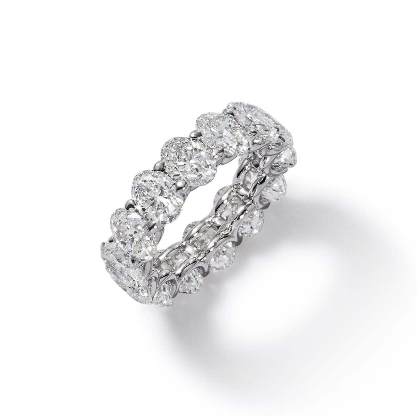 Oval Cut Eternity Band | Jahan Bridal - Jahan Jewellery