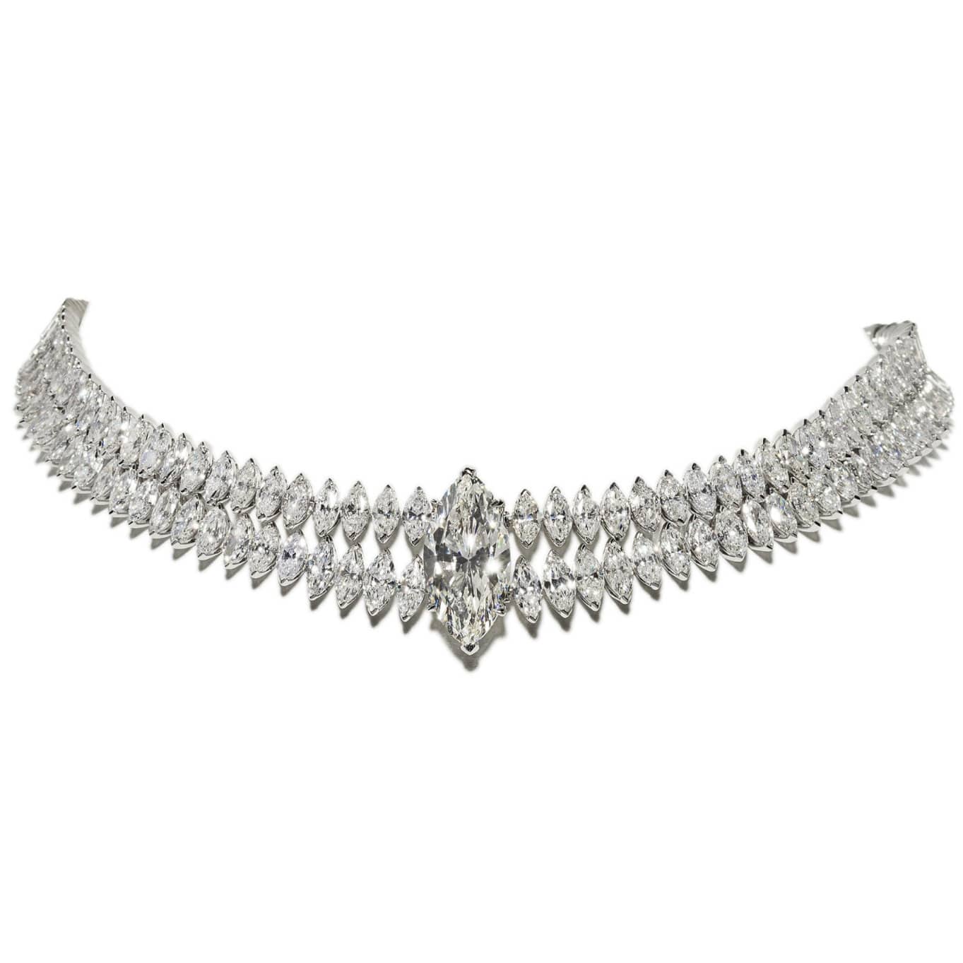 Diamond Necklace Marquise cut - Jahan Jewellery