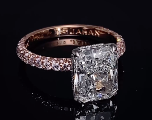 White and Pink Diamond ring